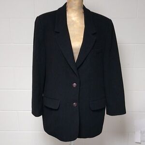 Tribal Classic Black Wool & Cashmere 2 button, pocketed, Blazer Jacket